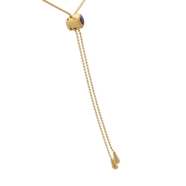 Vintage Italian Amethyst Adjustable Tassel Necklace