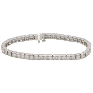 6.03ct Diamond Line Tennis Bracelet in Platinum