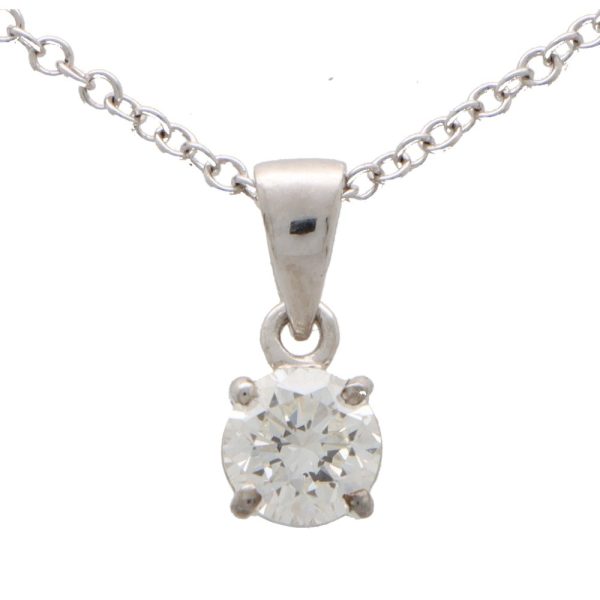 Single Stone 0.50ct Diamond Solitaire Pendant