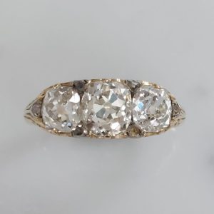 Antique 2.70ct Old Mine Cut Diamond Engagement Ring