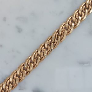 Antique French 18ct Gold Fancy Curb Bracelet