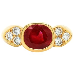2.65ct No Heat Burma Ruby and Diamond Ring