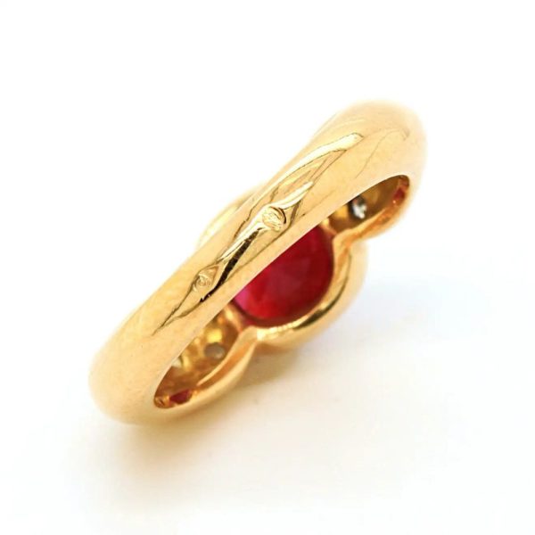 Vintage 2.65ct No Heat Burmese Ruby and Diamond Ring