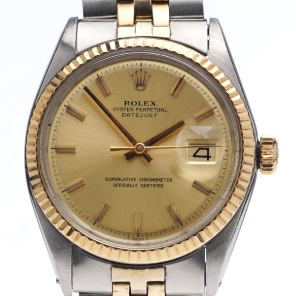 Vintage Rolex Datejust 1601 Steel and Yellow Gold Automatic Watch, Circa 1969