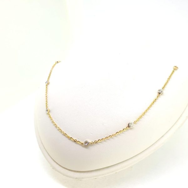 1.29ct Diamond Set 18ct Yellow Gold Chain Necklace