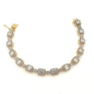 Diamond Cluster Bracelet, 5.50 carat total