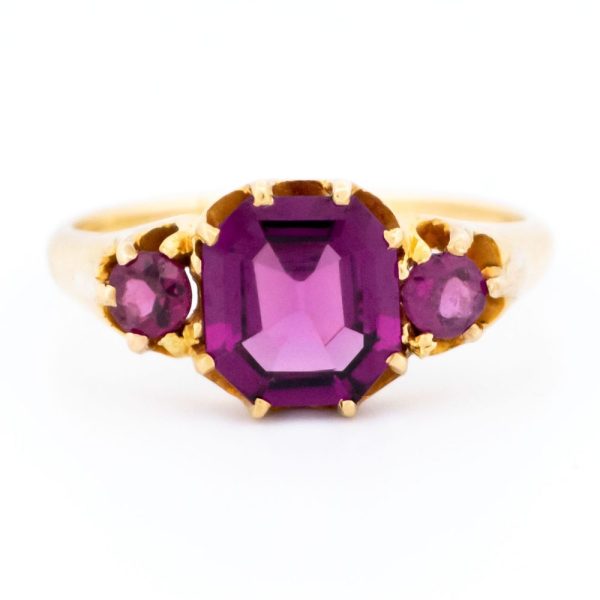 Antique Tourmaline Three Stone Ring