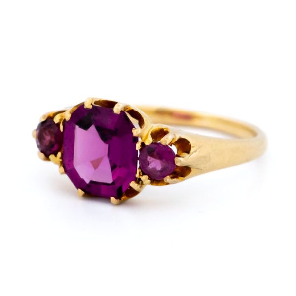 Antique Tourmaline Three Stone Ring