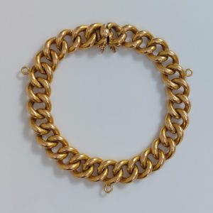 Antique Victorian Curb Link 21ct Gold Bracelet