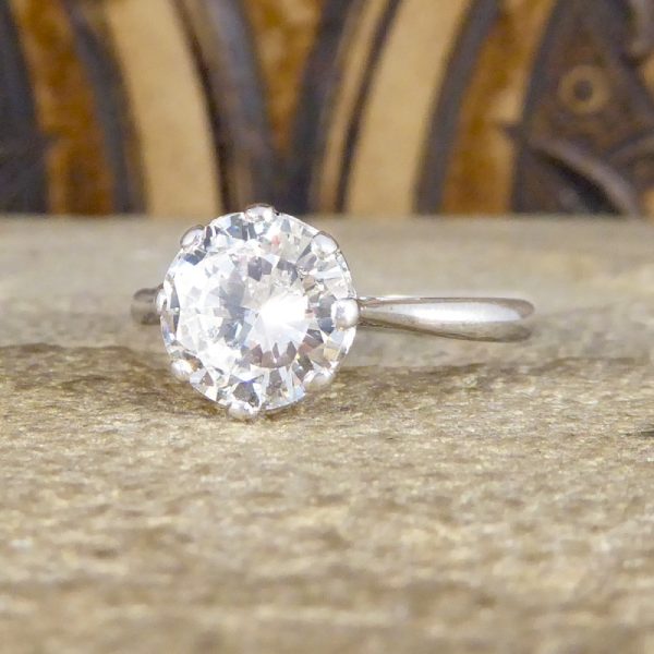 Art Deco Antique 1.77ct Diamond Solitaire Engagement Ring