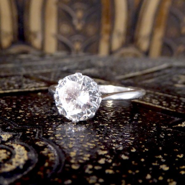 Art Deco Antique 1.77ct Diamond Solitaire Engagement Ring