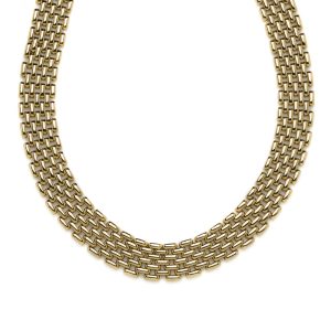 Brick Link 18ct Gold Necklace
