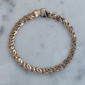 Fancy Curb Link Gold Bracelet