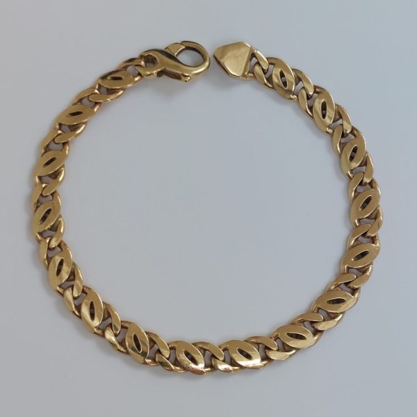 Fancy Curb Link Gold Bracelet