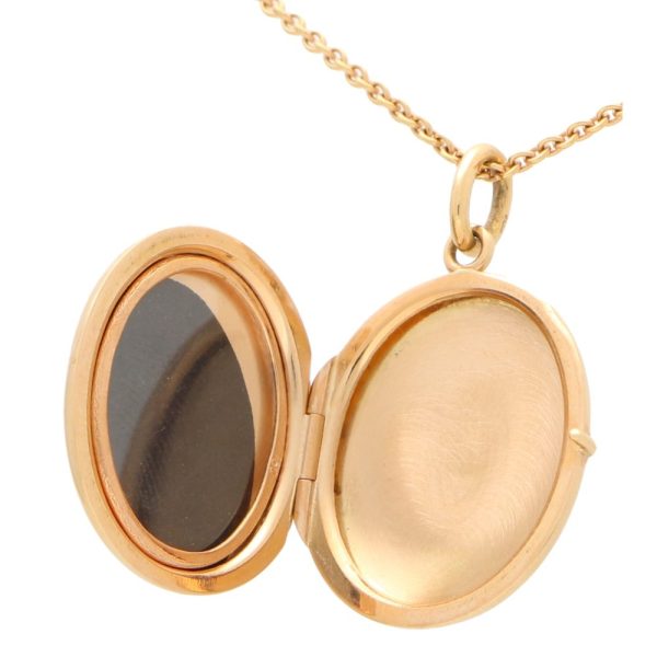 Oval Locket Pendant in Solid 18ct Gold