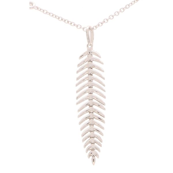 0.48ct Articulated Diamond Feather Necklace in 18ct White Gold