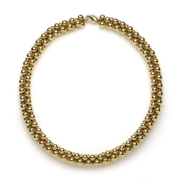 Vintage Beaded Gold Necklace
