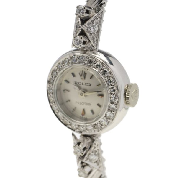 Vintage Rolex Precision Diamond Cocktail Watch 0.72 carats