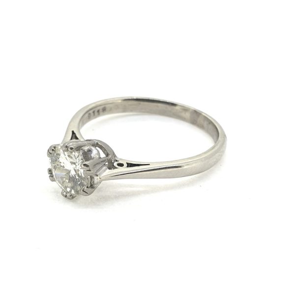 Single Stone 1ct Transitional Cut Diamond Engagement Ring