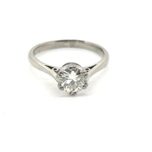 1ct Transitional Cut Diamond Solitaire Engagement Ring