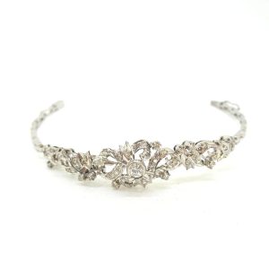 Floral Cluster Diamond Bracelet, 1 carat total