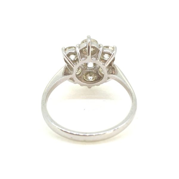 Diamond Daisy Flower Cluster Ring, 2.30 carat total