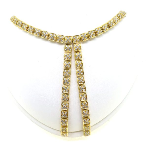 Italian Chimento 18ct Yellow Gold and Diamond Necklace, 10 carats