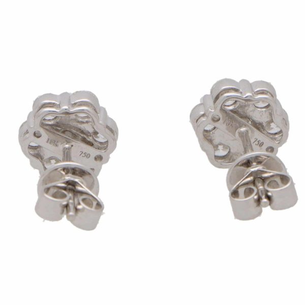 1.50ct Diamond Cluster Stud Earrings