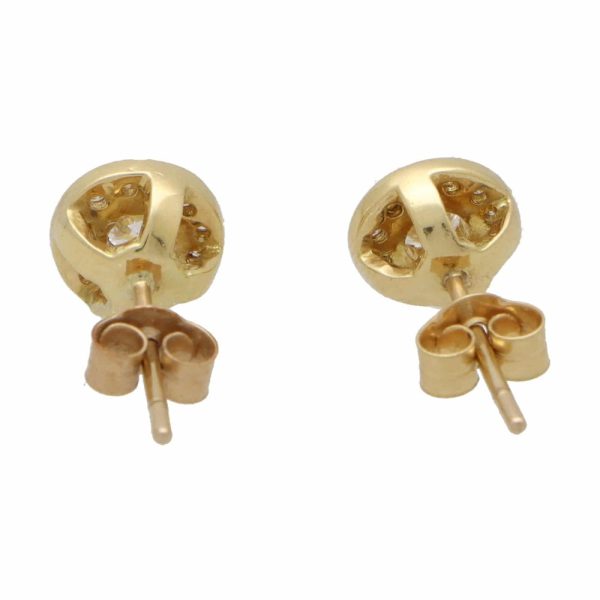 Round Diamond Halo Stud Earrings, 0.68ct