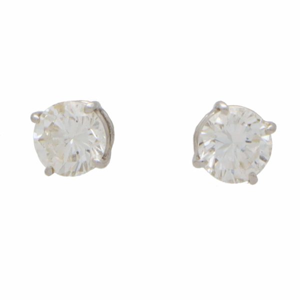 0.80ct Solitaire Diamond Stud Earrings with Removable Diamond Pearl Drops