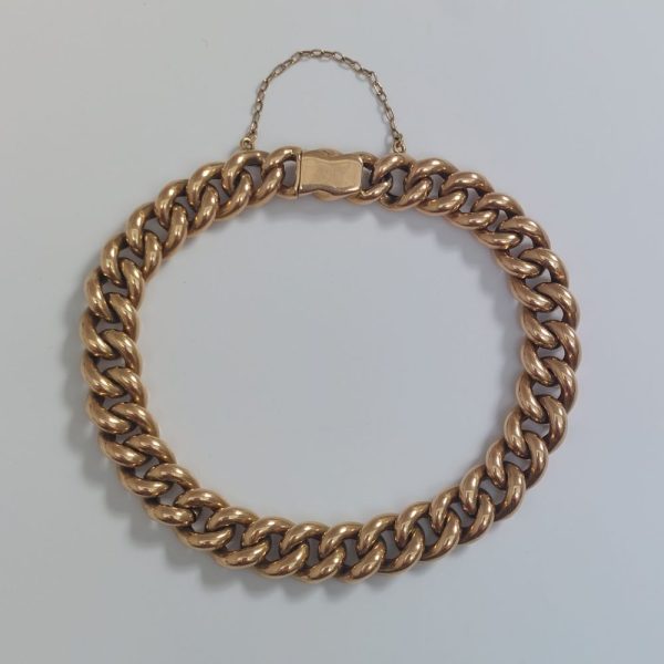 Antique Edwardian 18ct Curb Link Bracelet