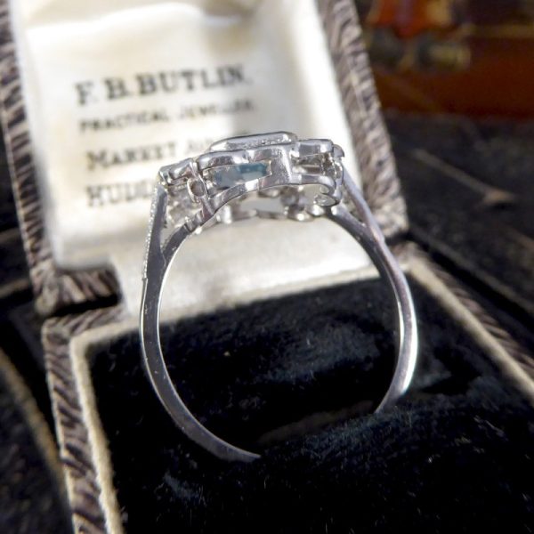 Edwardian Style 1.30ct Aquamarine and Diamond Ring