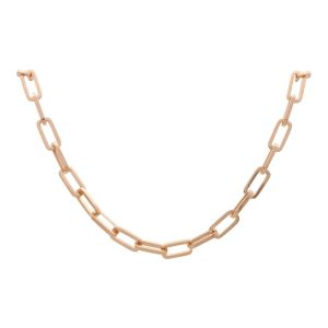 Oval Chunky Chain Link Necklace in 18ct Rose Gold