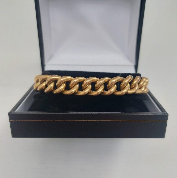 Victorian Antique 18ct Gold Curb Bracelet