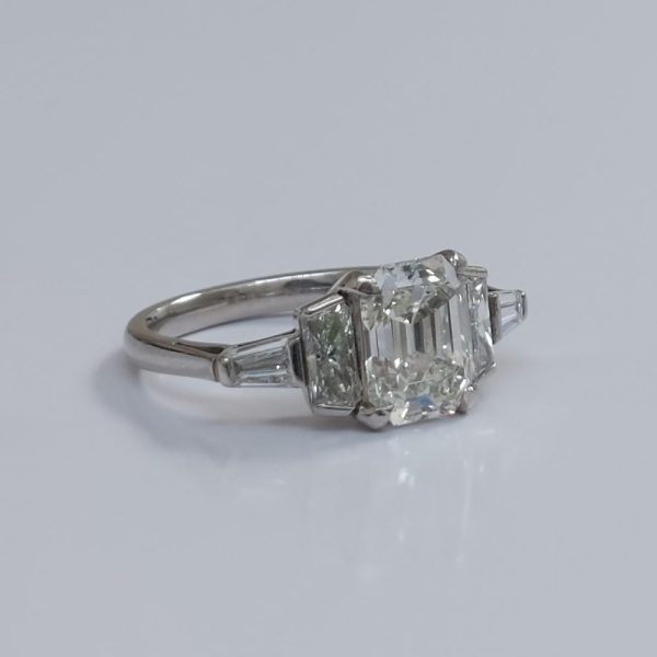 Vintage Diamond Three Stone Engagement Ring, 2.80cts