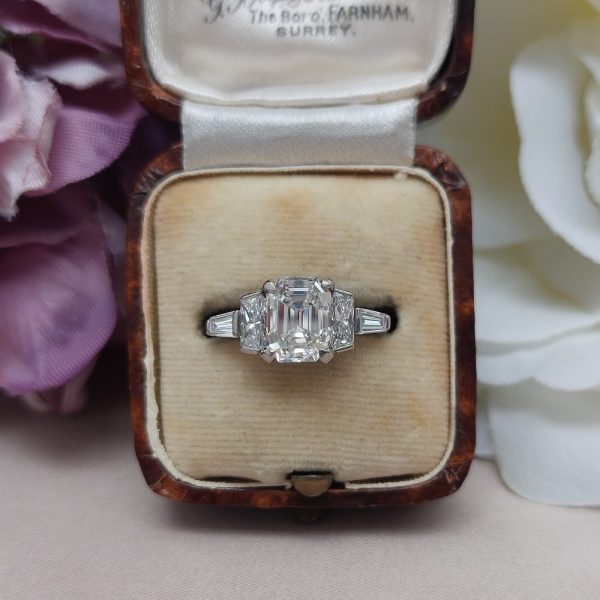 Vintage Diamond Three Stone Engagement Ring, 2.80cts