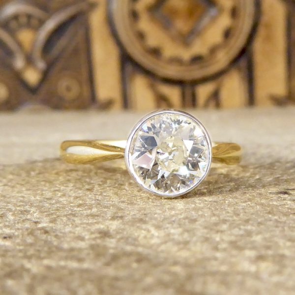 1.25ct Old European Cut Diamond Engagement Ring