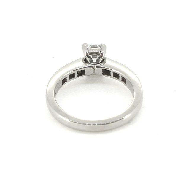 GIA Certified 1.03ct Emerald Cut Diamond Solitaire Engagement Ring in Platinum