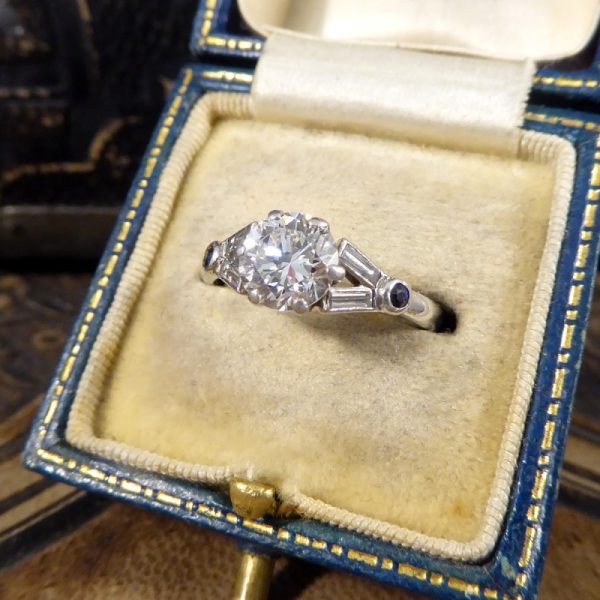 Art Deco Antique 1.10ct Diamond Engagement Ring