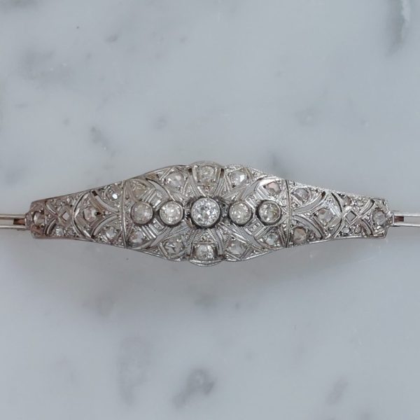 Art Deco Antique Old Cut Diamond Set Bracelet, 0.85ct
