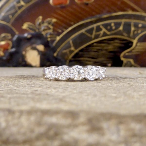 Brilliant Cut Diamond Five Stone Ring, 1ct