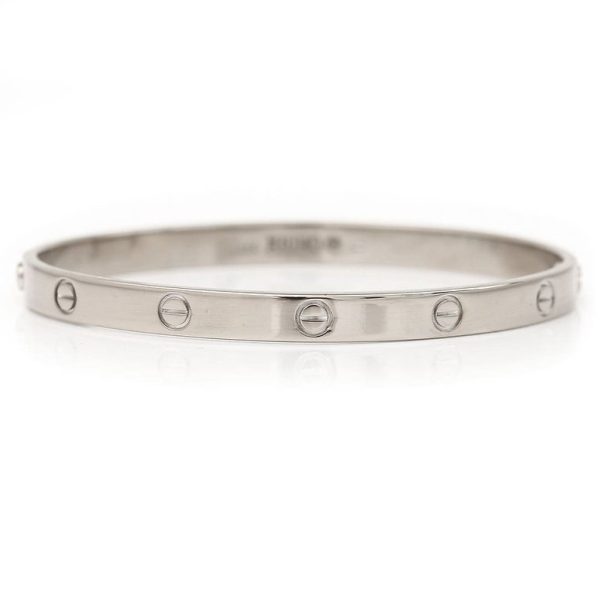 Cartier 18ct White Gold Love Bangle Bracelet - Jewellery Discovery