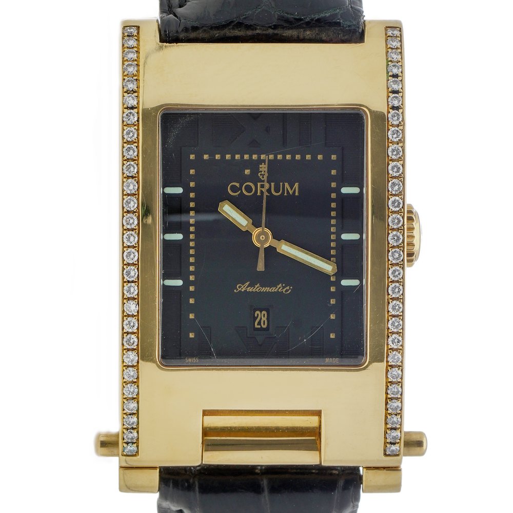 Corum Tabogan 18ct Yellow Gold Watch with Diamonds