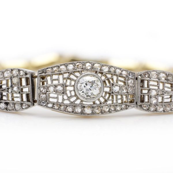 Edwardian Antique 1.35ct Old Cut Diamond Bracelet