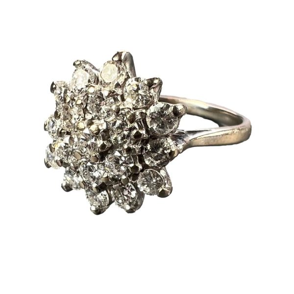 Diamond Cluster Dress Ring, 1.90 carat total