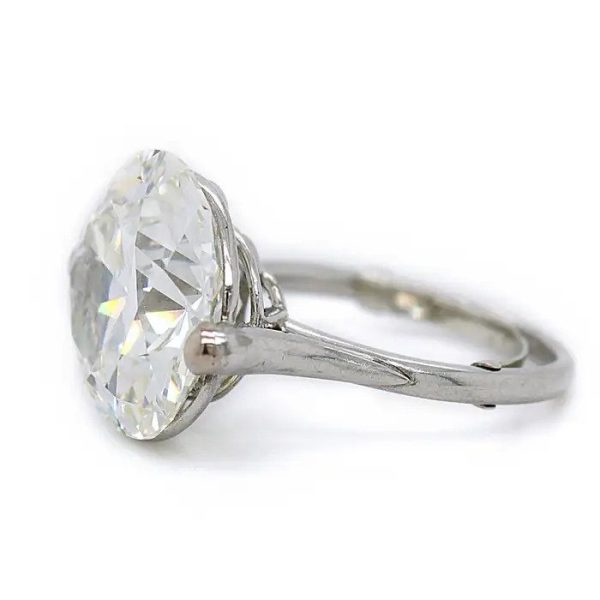 Antique Certified VS2 9.62ct Old European Cut Diamond Solitaire Engagement Ring
