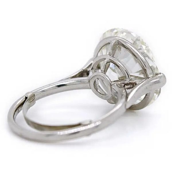 Antique Single Stone Certified VS2 9.62ct Old European Cut Diamond Solitaire Engagement Ring, Circa 1900