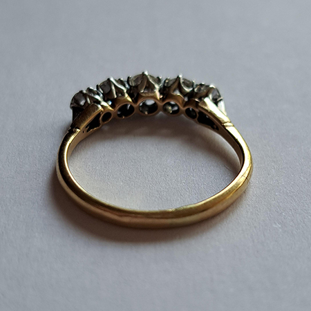 Vintage 0.90ct Diamond Five Stone Ring
