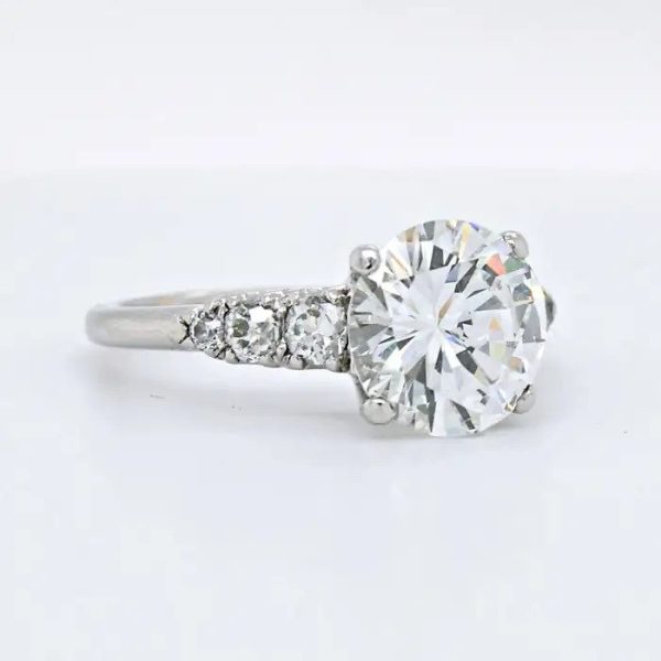 GIA Certified 2.72ct G VS2 Diamond Solitaire Engagement Ring