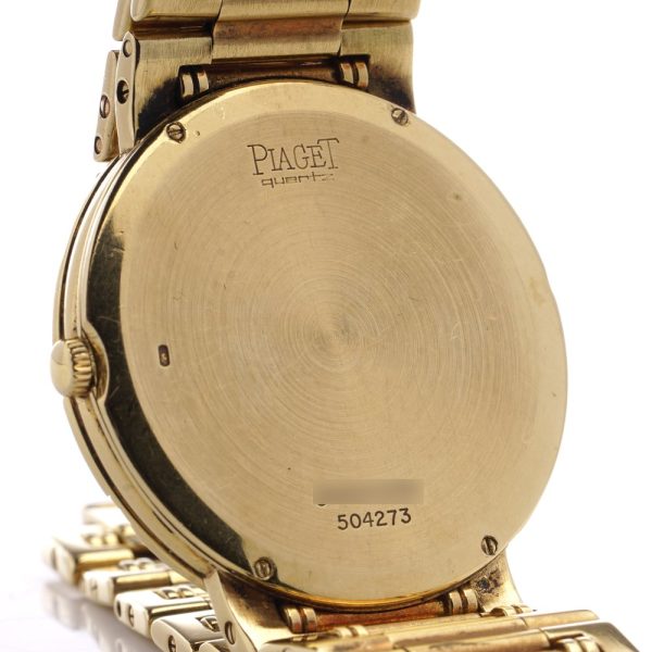 Piaget Dancer 18ct Yellow Gold Ladies Watch with Black Onyx Dial and Diamond Bezel